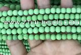 CMJ841 15.5 inches 6mm round matte Mashan jade beads wholesale