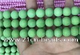 CMJ844 15.5 inches 12mm round matte Mashan jade beads wholesale