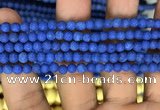 CMJ845 15.5 inches 4mm round matte Mashan jade beads wholesale