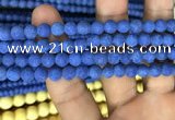 CMJ846 15.5 inches 6mm round matte Mashan jade beads wholesale