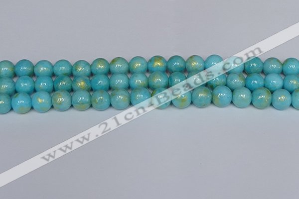 CMJ967 15.5 inches 8mm round Mashan jade beads wholesale