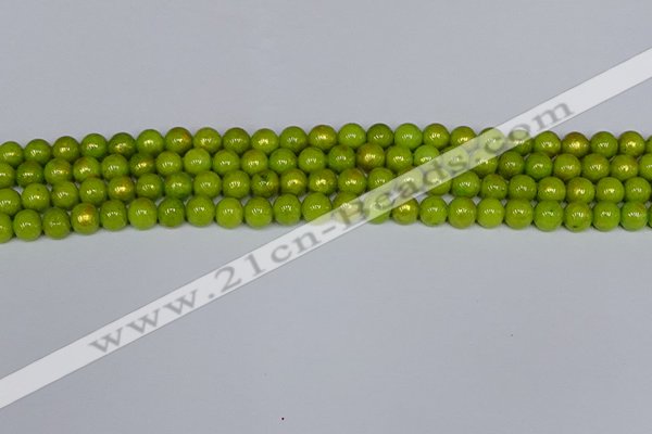 CMJ985 15.5 inches 4mm round Mashan jade beads wholesale