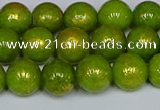 CMJ986 15.5 inches 6mm round Mashan jade beads wholesale