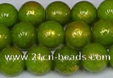 CMJ987 15.5 inches 8mm round Mashan jade beads wholesale