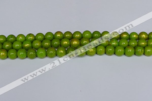 CMJ987 15.5 inches 8mm round Mashan jade beads wholesale