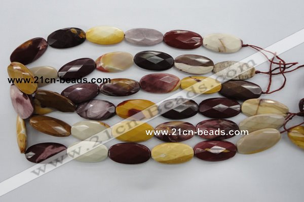 CMK110 15.5 inches 15*30mm faceted oval mookaite beads wholesale