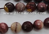 CMK115 15.5 inches 12mm faceted round mookaite beads wholesale