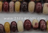 CMK118 15.5 inches 9*14mm rondelle mookaite beads wholesale