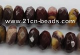 CMK121 15.5 inches 7*10mm faceted rondelle mookaite beads wholesale