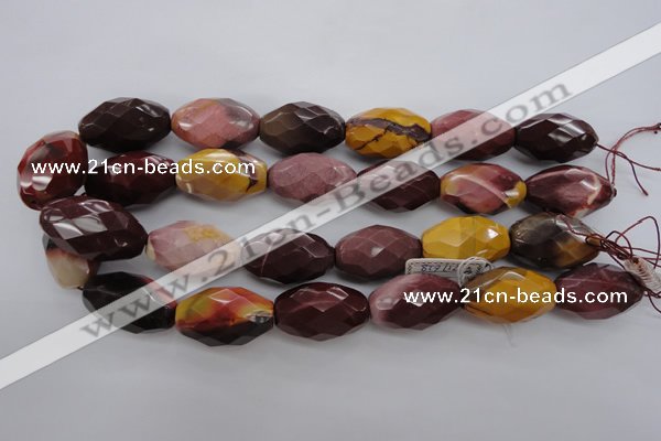 CMK133 15.5 inches 20*30mm faceted rice mookaite beads wholesale