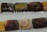 CMK150 15.5 inches 12*16mm faceted rectangle mookaite beads wholesale