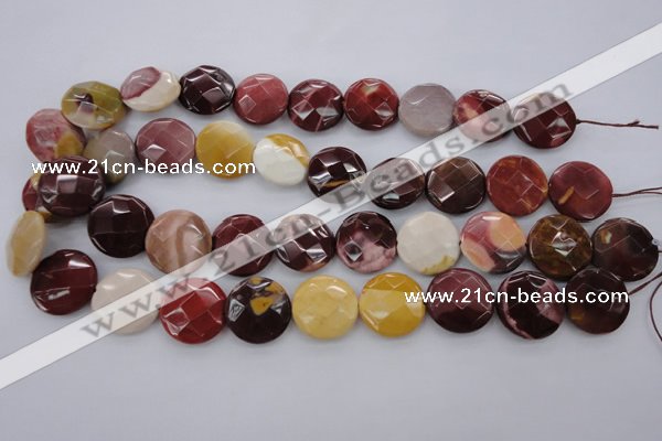 CMK160 15.5 inches 20mm faceted coin mookaite beads wholesale