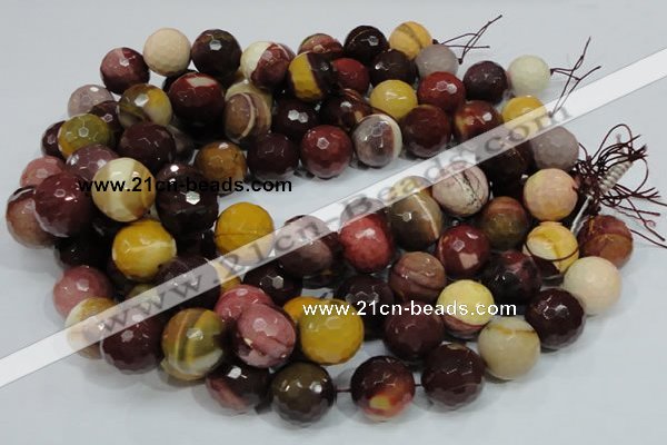 CMK18 15.5 inches 20mm faceted round mookaite beads wholesale