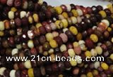 CMK19 15.5 inches 4*6mm faceted rondelle mookaite beads wholesale