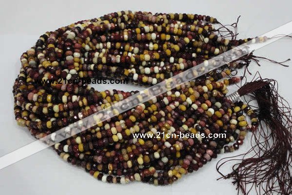 CMK19 15.5 inches 4*6mm faceted rondelle mookaite beads wholesale