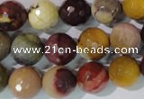 CMK214 15.5 inches 12mm faceted round mookaite gemstone beads