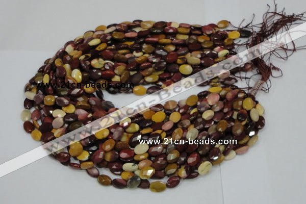 CMK22 15.5 inches 8*12mm faceted oval mookaite beads wholesale