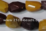 CMK234 15.5 inches 15*20mm faceted nuggets mookaite gemstone beads