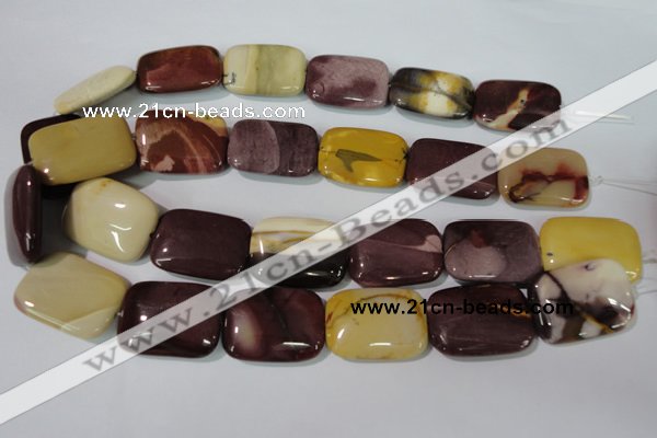 CMK268 15.5 inches 22*30mm rectangle mookaite gemstone beads