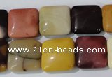 CMK271 15.5 inches 15*15mm square mookaite gemstone beads