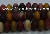 CMK302 15.5 inches 6*10mm rondelle matte mookaite beads wholesale