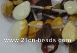 CMK31 15.5 inches 14*18mm faceted flat teardrop mookaite beads