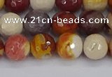 CMK318 15.5 inches 8mm faceted round mookaite gemstone beads