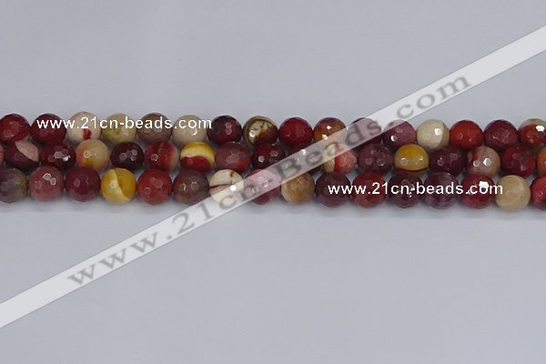 CMK319 15.5 inches 10mm faceted round mookaite gemstone beads