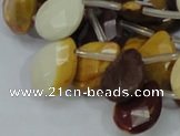 CMK32 15.5 inches 15*20mm faceted flat teardrop mookaite beads