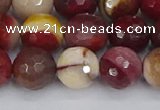 CMK320 15.5 inches 12mm faceted round mookaite gemstone beads