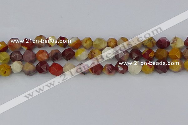 CMK327 15.5 inches 12mm faceted nuggets mookaite gemstone beads