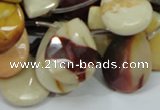 CMK33 15.5 inches 18*25mm faceted flat teardrop mookaite beads