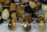 CMK34 15.5 inches 10*15mm faceted teardrop mookaite beads wholesale