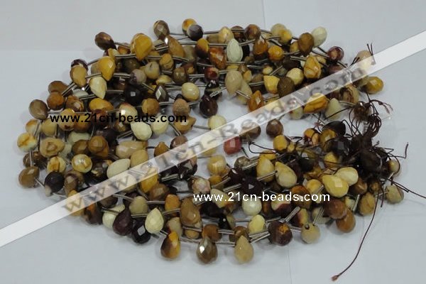 CMK34 15.5 inches 10*15mm faceted teardrop mookaite beads wholesale