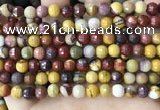 CMK352 15 inches 6mm faceted round mookaite beads wholesale