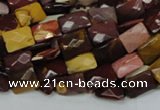 CMK37 15.5 inches 10*14mm faceted rectangle mookaite beads wholesale