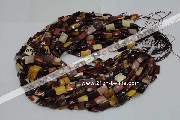 CMK37 15.5 inches 10*14mm faceted rectangle mookaite beads wholesale
