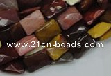 CMK38 15.5 inches 13*18mm faceted rectangle mookaite beads wholesale