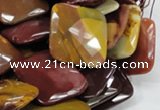 CMK43 15.5 inches 30*30mm faceted square mookaite beads wholesale