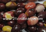 CMK45 15.5 inches 10*15mm faceted rice mookaite beads wholesale