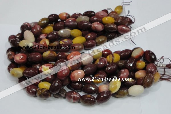 CMK45 15.5 inches 10*15mm faceted rice mookaite beads wholesale