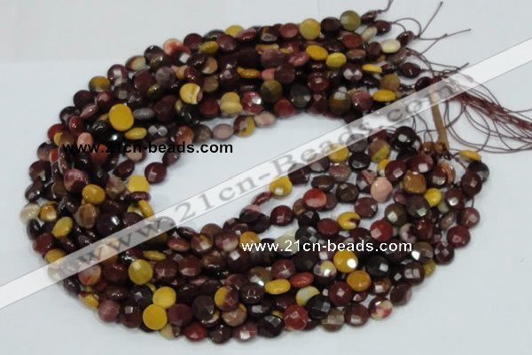 CMK51 15.5 inches 10mm faceted coin mookaite beads wholesale