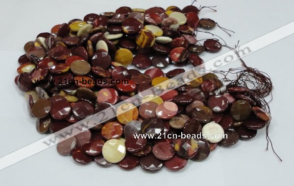 CMK52 15.5 inches 12mm faceted coin mookaite beads wholesale