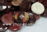 CMK53 15.5 inches 14mm faceted coin mookaite beads wholesale