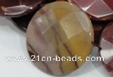 CMK55 15.5 inches 40mm faceted coin mookaite beads wholesale