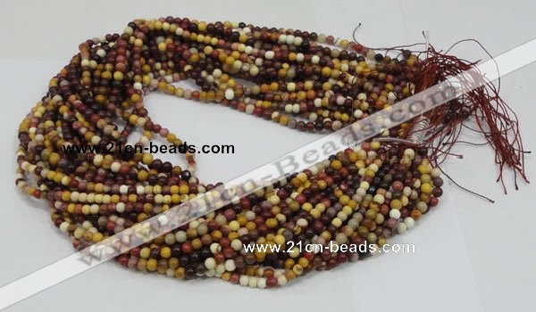 CMK56 15.5 inches 4mm round mookaite gemstone beads wholesale