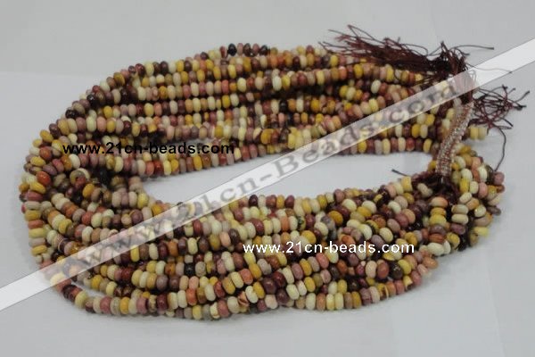 CMK62 15.5 inches 3*6mm rondelle mookaite gemstone beads wholesale