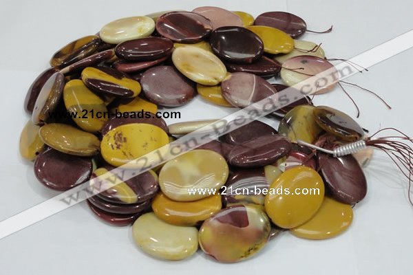 CMK76 15.5 inches 30*40mm oval mookaite gemstone beads wholesale