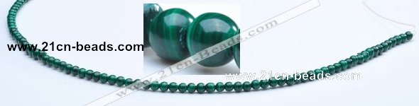 CMN01 A grade 3mm round natural malachite beads Wholesale