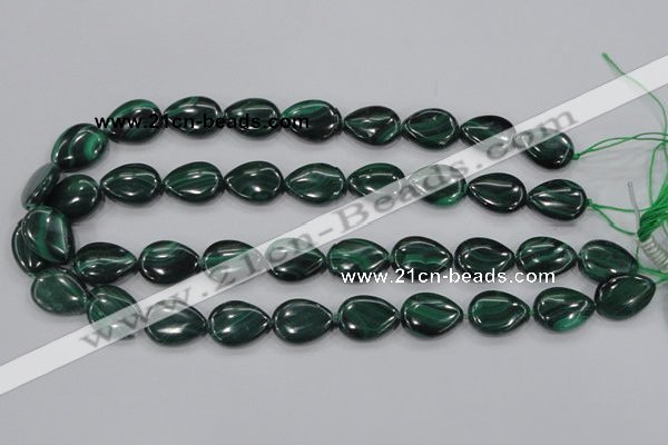 CMN102 15.5 inches 15*20mm flat teardrop natural malachite beads